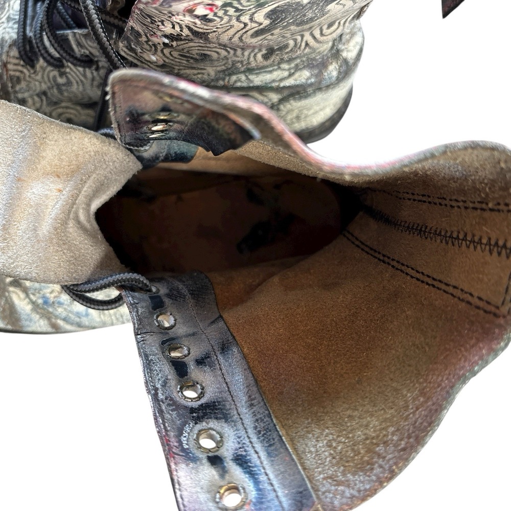 Vintage Dr Martens Eva‎ Ankle Combat Boots Womens 7 Soft Leather Made in England - Picture 12 of 13